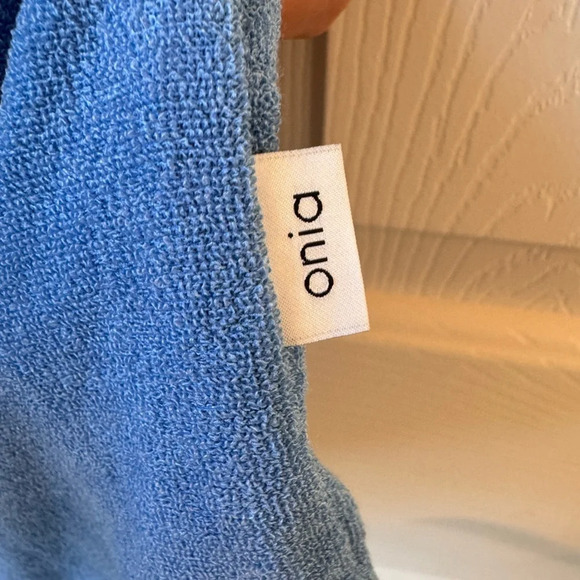 Onia Men’s Alec Polo Casual Collar Shirt Solid Denim Color Small - Picture 5 of 6